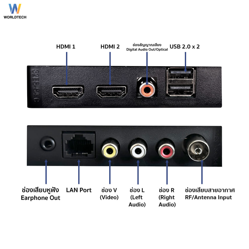 แอลอีดีทีวี 43 นิ้ว Smart WORLDTECH รุ่น WTTVSM43FHD210000A